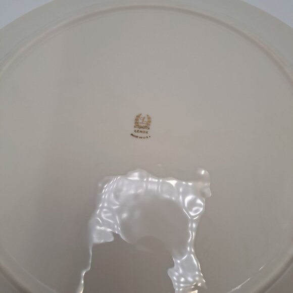 Lenox USA 24K Gold Trim Off White Embossed Grapes 12 3/4" Chop Plate Platter - Picture 12 of 12